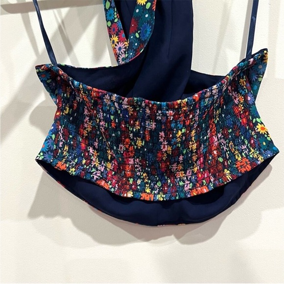 STAUD Kai Floral Print Smocked Top - Picture 8 of 8